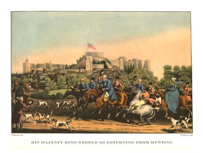 Zijne Majesteit Koning George III keert terug van de jacht, vroeg-midden 19e eeuw door Matthew Dubourg