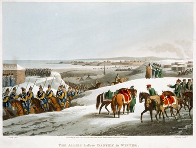 De bondgenoten voor Dantzic in de winter, 1818 door Matthew Dubourg
