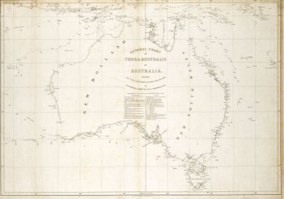 Kaart van Australië door Matthew Flinders
