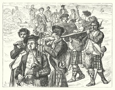 De nacht na Culloden door Matthew James (attr. to) Lawless