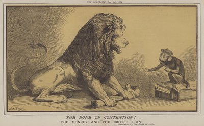 Het geschilpunt! of, De aap en de Britse leeuw door Matthew