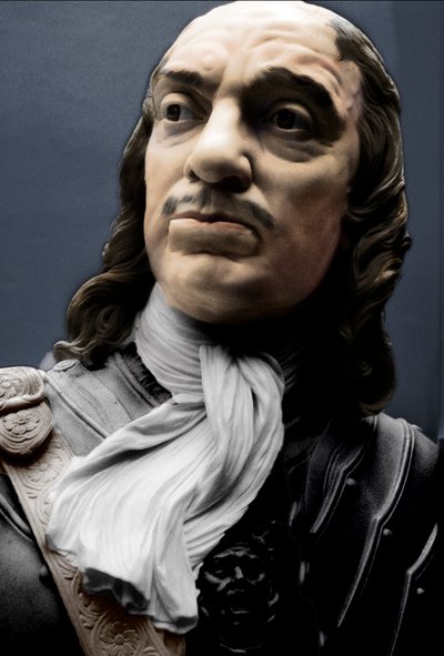 Buste van Lord Protector Oliver Cromwell, 1860 door Matthew Noble