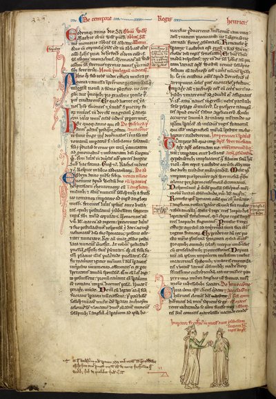 Huwelijk van Frederik II en Isabella van Engeland, Royal 14 C VII, f.123v door Matthew Paris