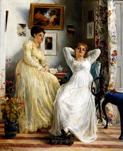 Zusters, c.1876 door Matthew White Ridley