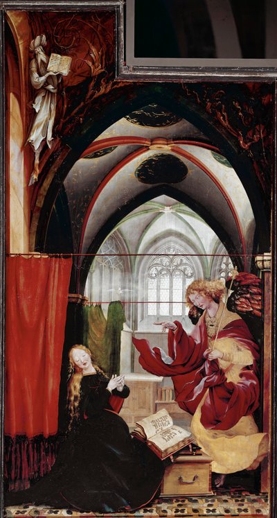De annunciatie, altaarstuk van Issenheim door Matthias (c.1480 1528) Grunewald