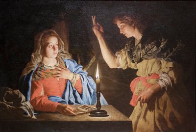 Aankondiging door Matthias (c.1600 p.1650) Stomer