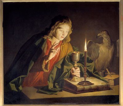 Sint Johannes de Evangelist door Matthias (c.1600 p.1650) Stomer