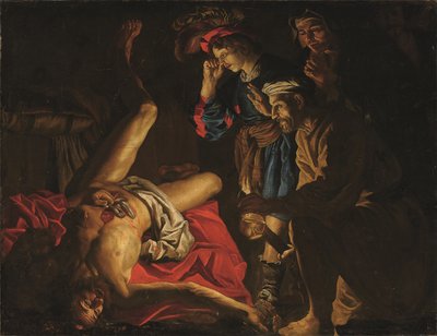 De Dood van Cato door Matthias (c.1600 p.1650) (studio of) Stomer