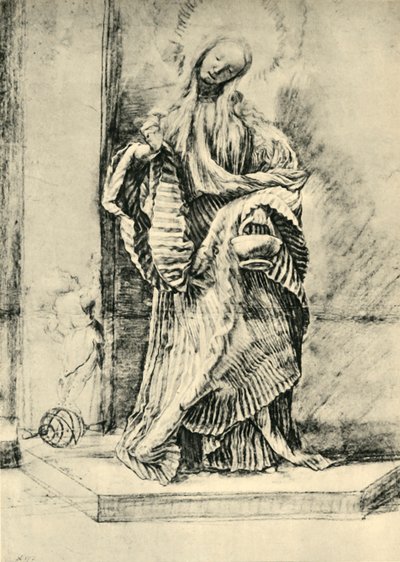 Heilige Dorothea met bloemenmand, c. 1520, 1943 door Matthias Gruenewald
