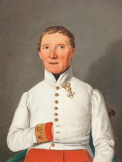Portret van Friedrich Hoffmann von Donnersberg 1769-1848, 1842 door Matthias Rudolf Toma