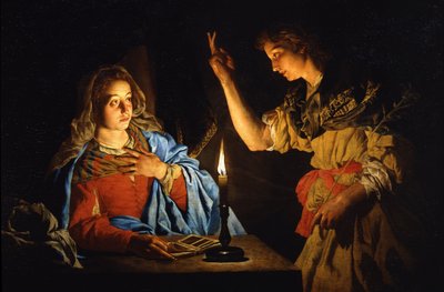 De Annunciatie, begin 17e eeuw door Matthias Stomer
