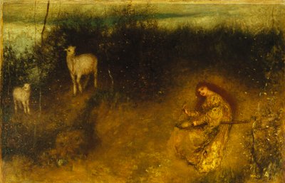 Een Meisje met Geiten, 1875 door Matthijs Maris