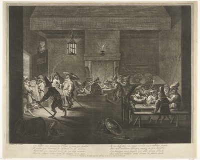 Wachtlokaal met apen, ca. 1720 door Matthijs Pool