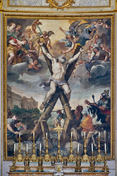 Kruisiging van de Heilige, episodes uit het leven van St. Andreas door Mattia Preti
