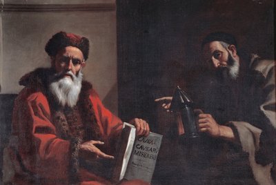 Diogene en Plato door Mattia Preti