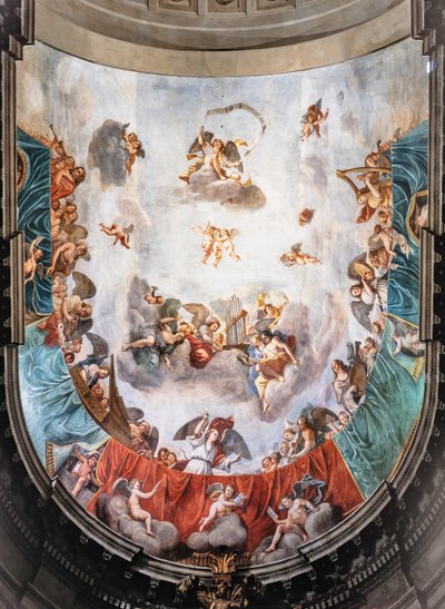 Concerten van engelen door Mattia (1613 99) Preti