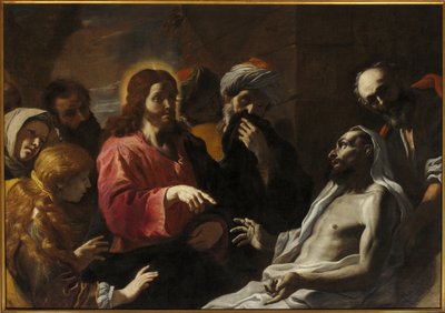 Opstanding van Lazarus, Tweede helft van de 17e eeuw door Mattia (1613 99) Preti