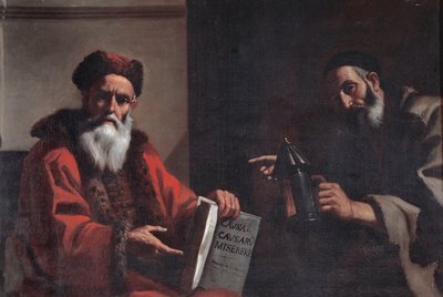 Diogenes en Plato, 1649 door Mattia Preti