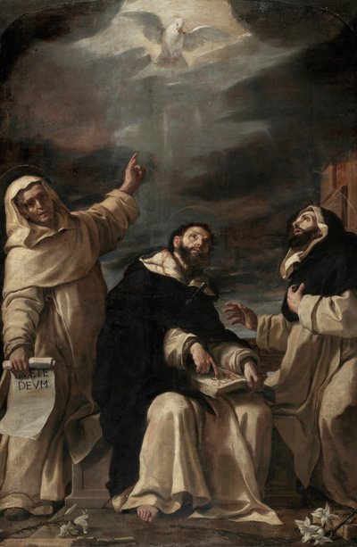 De heiligen Vincent Ferrer, Petrus Martelaar en Raymond van Peñafort door Mattia Preti