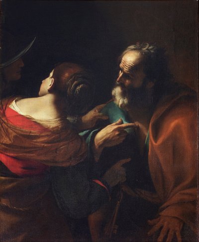 De verloochening van Sint Petrus door Mattia Preti