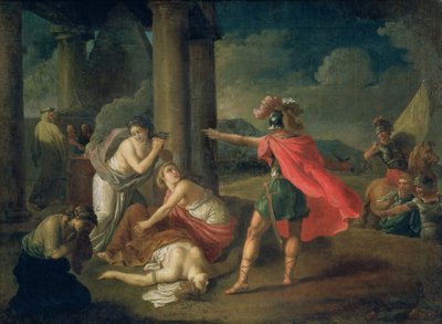 De Dood van Camilla, Zus van Horatius, 1787 door Matvei Ivanovich Puchinov