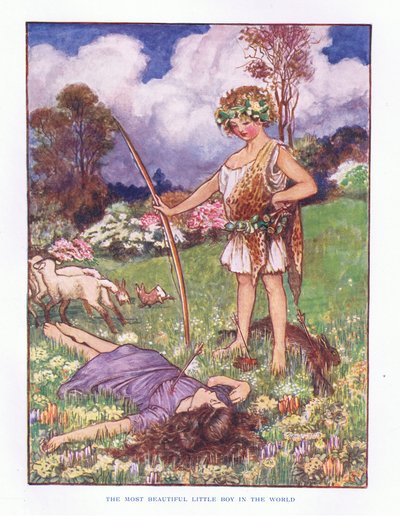 Het mooiste jongetje ter wereld, illustratie uit Lady Anns Sprookjes, 1914 door Maud Tindal Atkinson