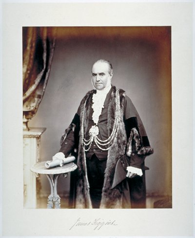 James Figgins, Sheriff van Londen, in sheriffkostuum, ca. 1865 door Maull and Co