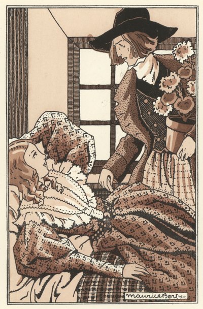 Illustratie voor Scènes de la Vie de Bohème door Henri Murger door Maurice Berty