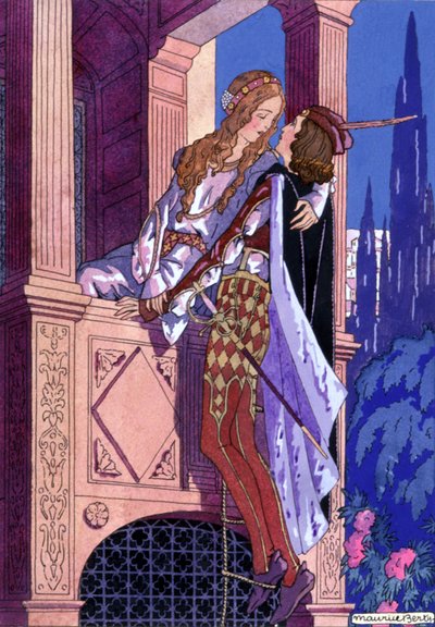 Romeo en Julia, ca. 1930 (illustratie) door Maurice Berty