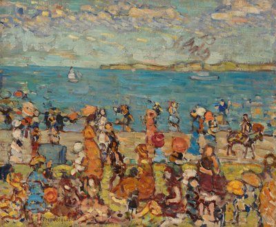 Strandscène door Maurice Brazil Prendergast