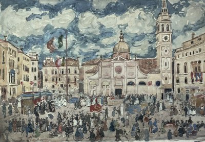 Campo Santa Maria Formosa, Venetië, c.1898 door Maurice Brazil Prendergast