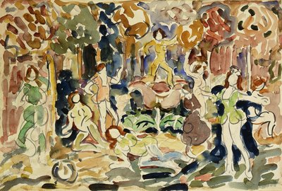 Dansende figuren, ca. 1910-13 door Maurice Brazil Prendergast