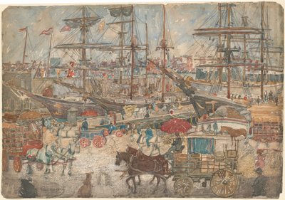 Dokken, Oost-Boston, 1900-1904 door Maurice Brazil Prendergast