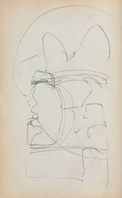 Italiaans schetsboek: Abstracte schets pagina 5, 1898-1899 door Maurice Brazil Prendergast
