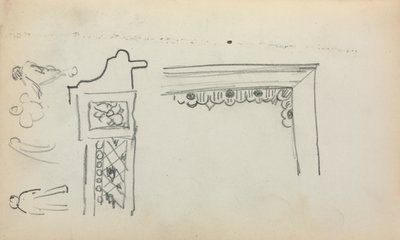 Italiaans schetsboek: architectonische details en figuren pagina 199, 1898-1899 door Maurice Brazil Prendergast