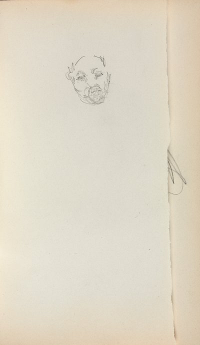 Italiaans schetsboek: Hoofd van een man, pagina 221, 1898-1899 door Maurice Brazil Prendergast