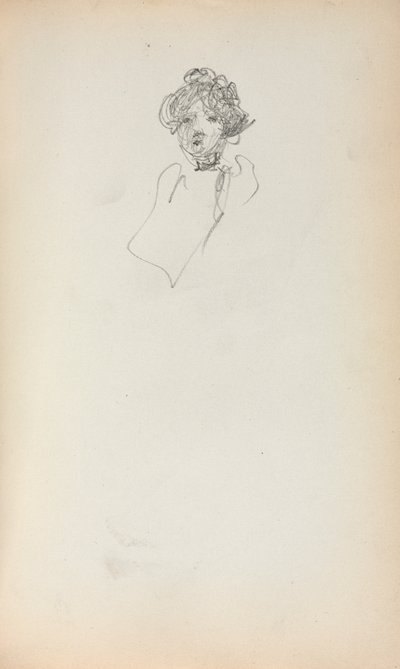 Italiaans Schetsboek: Hoofd van een Vrouw pagina 215, 1898-1899 door Maurice Brazil Prendergast