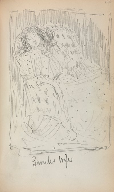 Italiaans Schetsboek: Levuks vrouw pagina 170, 1898-1899 door Maurice Brazil Prendergast