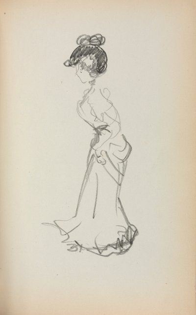 Italiaans Schetsboek: Staande Vrouw pagina 167, 1898-1899 door Maurice Brazil Prendergast