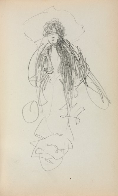 Italiaans schetsboek: Staande vrouw pagina 219 door Maurice Brazil Prendergast
