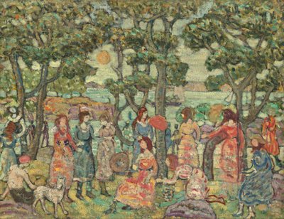 Landschap met figuren, 1921 door Maurice Brazil Prendergast