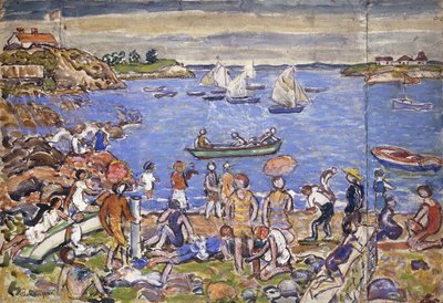 Bij Gloucester door Maurice Brazil Prendergast