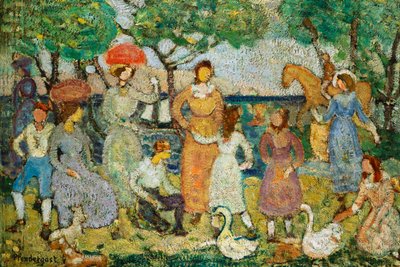 Promenade #2 door Maurice Brazil Prendergast