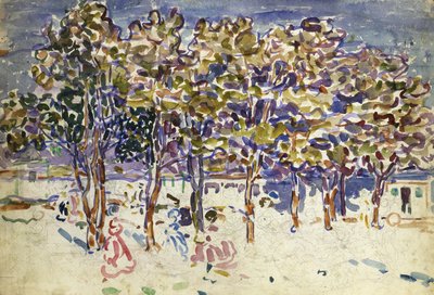 Bomen, 1918 door Maurice Brazil Prendergast