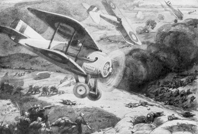 Luchtcavalerie, aanvallende infanterie door Maurice Busset