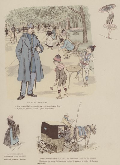 Illustratie voor Paris Brillant door Maurice Charles Mathieu Bonvoisin