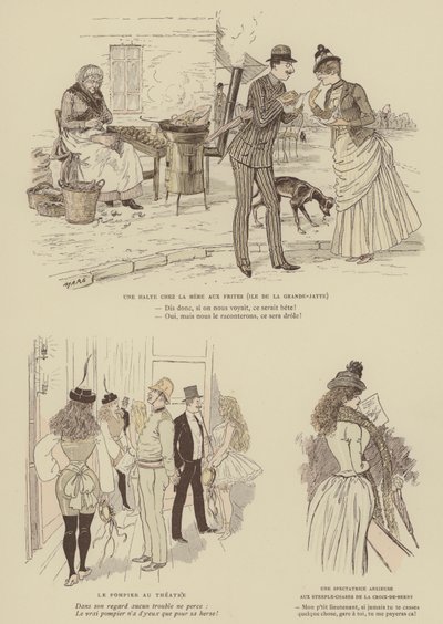 Illustratie voor Paris Brillant door Maurice Charles Mathieu Bonvoisin