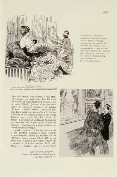 Eerste zitting voor een portret, 1895 door Maurice Charles Mathieu Bonvoisin