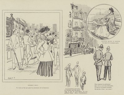 Illustratie voor La Vie De Londres door Mars door Maurice Charles Mathieu Bonvoisin