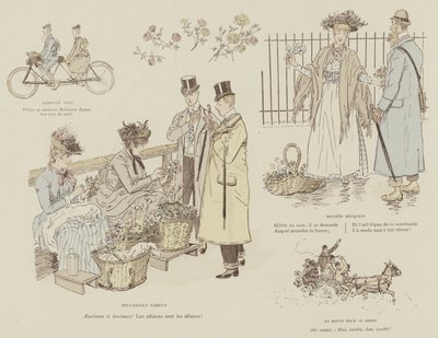 Illustratie voor La Vie De Londres door Mars door Maurice Charles Mathieu Bonvoisin
